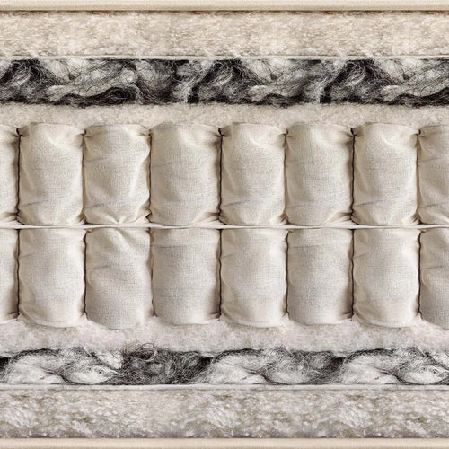 Vispring pocket springs and upholstery cross-section illustration