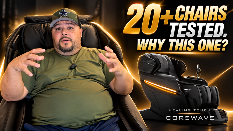 Mike tested 20+massage chairs and chose corewave from healing touch