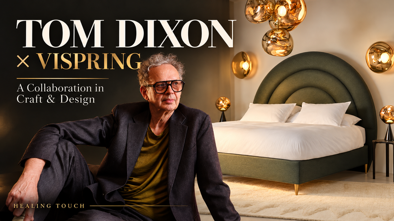 Tom Dixon x Vispring: Where Sculptural Design Meets Bedmaking Craft Healing Touch