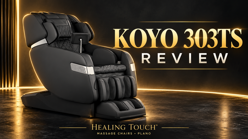 KOYO 303TS massage chair — Healing Touch review and comparison graphic