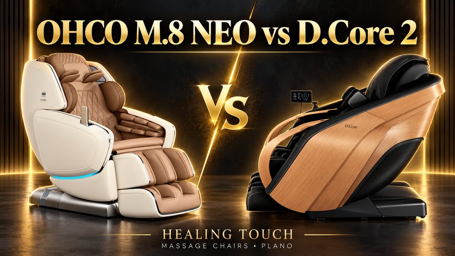 OHCO M.8 NEO vs D.Core 2: Design, Massage and Fit