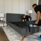 Tempur-Pedic Ease® Power Base with adjustable head and foot sections, remote control, and modern design for customizable comfort