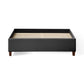 Malouf Eastman charcoal platform bed frame with a straight, sturdy base and minimalist design for modern bedroom decor.