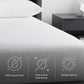Malouf Five Sided and OmniPhase Mattress Protector showing its protective design and waterproof fabric for full mattress coverage.