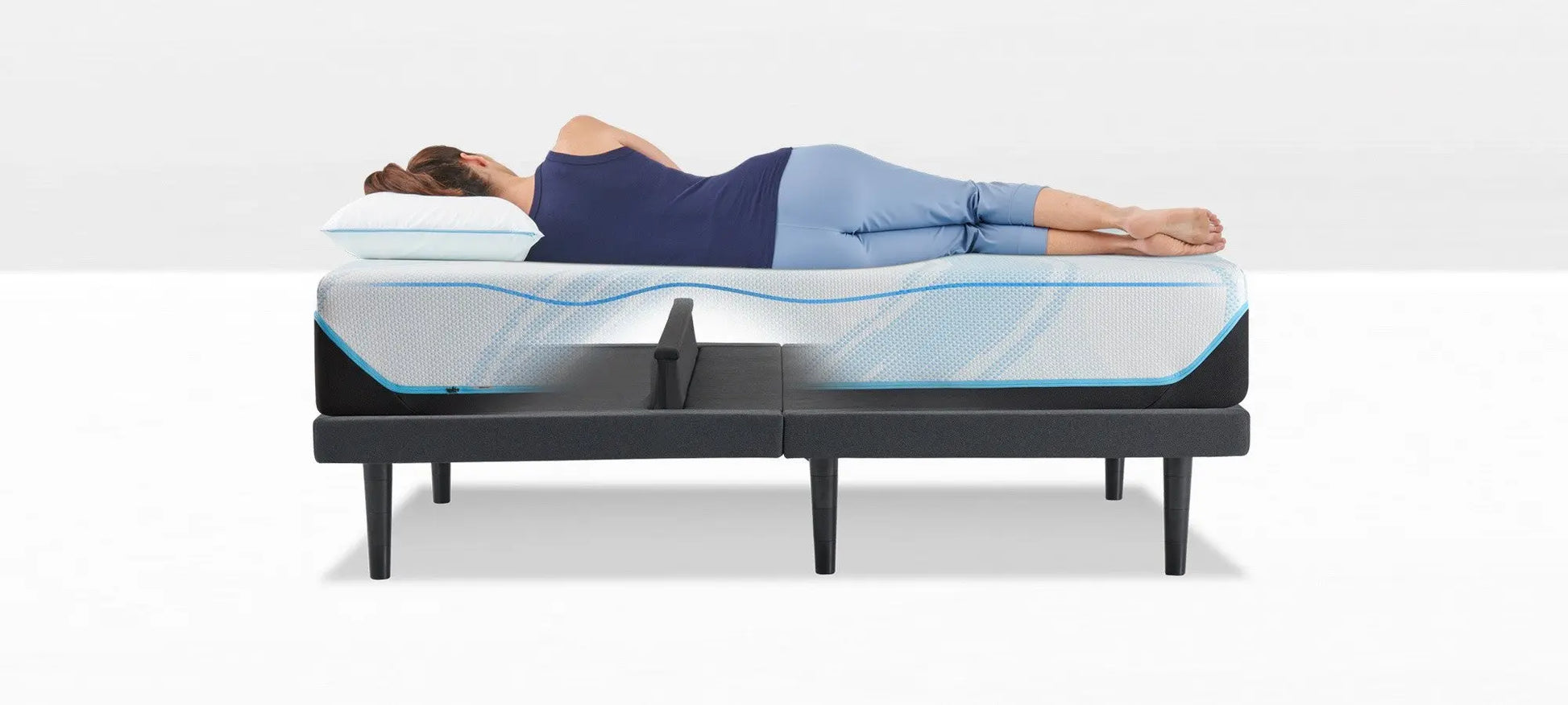 Tempur-Pedic TEMPUR-Ergo Power Base with adjustable lumbar support and remote control for customizable sleep comfort.