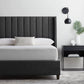 Malouf Five Sided and OmniPhase mattress protector on a bed, showing its fitted design and protective fabric for mattress coverage.