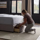 Malouf Watson Platform Bed Frame with sleek design, shown with a straight drawer base and sturdy wooden construction.
