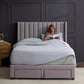 Malouf Watson platform bed frame with a sleek, modern design and sturdy wooden slats, shown in a straight profile view.