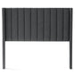 Malouf Blackwell headboard in charcoal fabric, shown in a straightforward view against a white background.