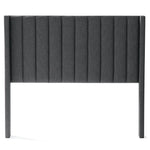 Malouf Blackwell headboard in charcoal fabric, shown in a straightforward view against a white background.