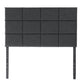 Malouf Scoresby Headboard in charcoal, featuring a sleek design, shown on a white background from a straight-on angle.