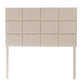 Malouf Scoresby Headboard in oat fabric on a white background, showcasing its sleek, modern design and straight profile.