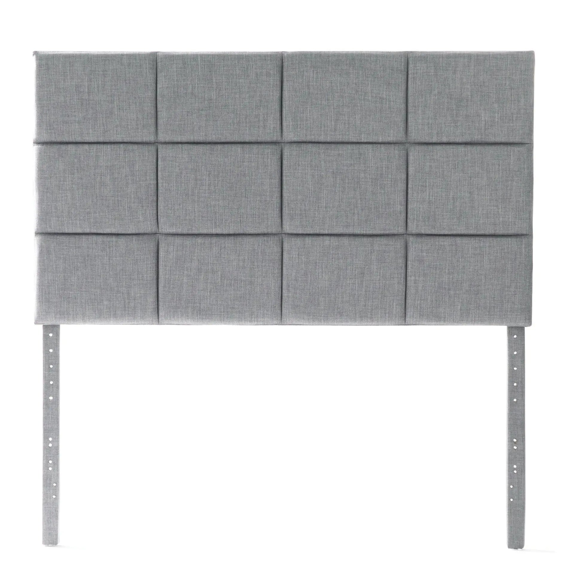 Malouf Scoresby Headboard in stone fabric, shown in a straight-on view against a white background.