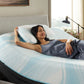 Tempur-Pedic Breeze ProHi pillow with ergonomic design and breathable cover, suited for comfortable sleeping support.