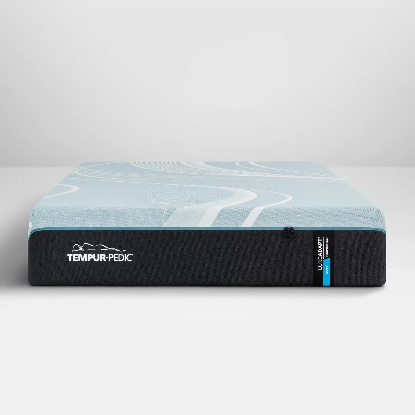 Tempur-Pedic LuxeAdapt soft queen mattress with plush head-on view, showcasing its luxurious, supportive surface.