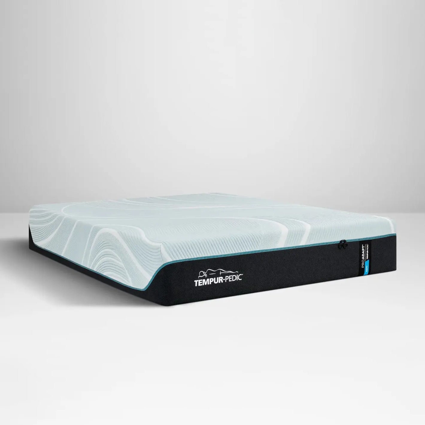 Tempur-Pedic TEMPUR-ProAdapt Soft queen mattress with three-quarter size and textured surface, showcasing plush comfort and support.