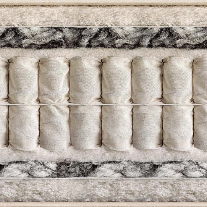 Vispring pocket springs and upholstery cross-section illustration