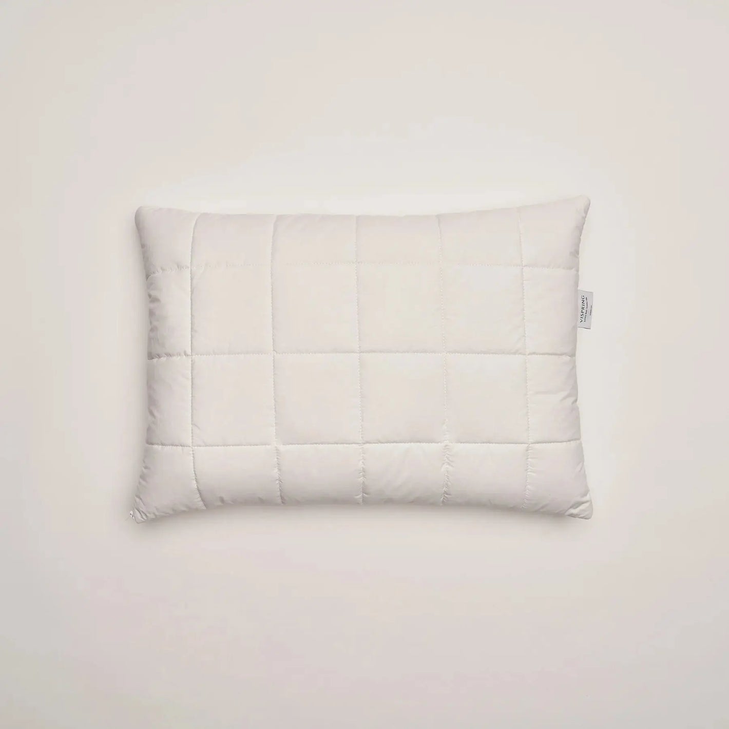 Vispring adjustable wool luxury pillow with soft, plush fabric and tailored design for comfortable support and elegant sleep.