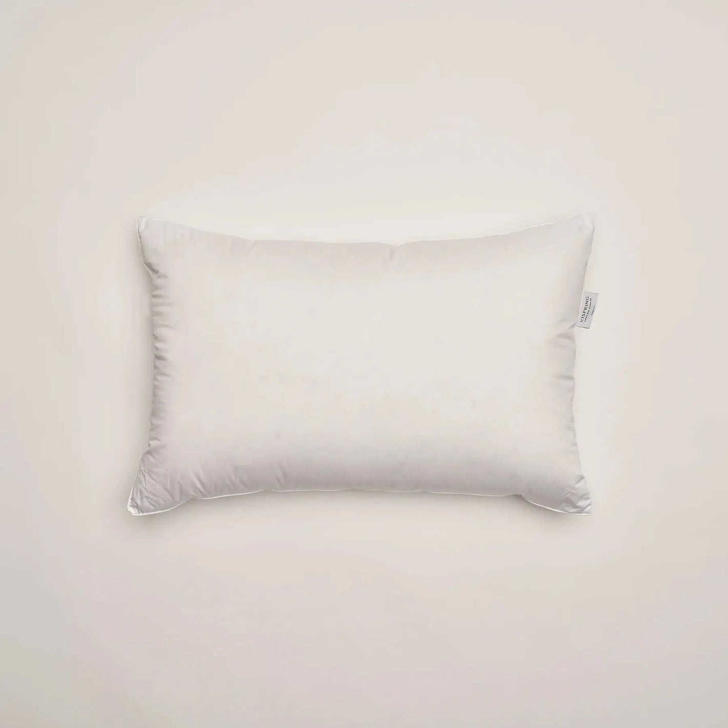 Vispring Hungarian goose down luxury pillow with soft, plush fabric and elegant stitching for premium comfort and support.