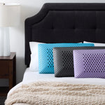 Malouf Zoned ActiveDough Pillow with bamboo charcoal cover, showing its ergonomic shape and plush surface for comfortable sleep.