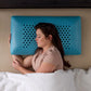 Overhead view of Malouf Shoulder Zoned Dough Pillow featuring ergonomic design and Zoned support for comfortable sleep.