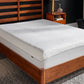 Tempur-Pedic TEMPUR-Protect mattress protector covering a bed, showcasing its snug fit and soft fabric for protection and comfort.