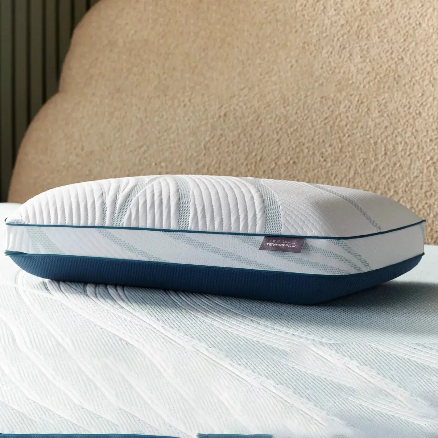 Tempur-Pedic TEMPUR-Adapt ProHi pillow with ergonomic design and soft fabric cover for comfortable sleep support