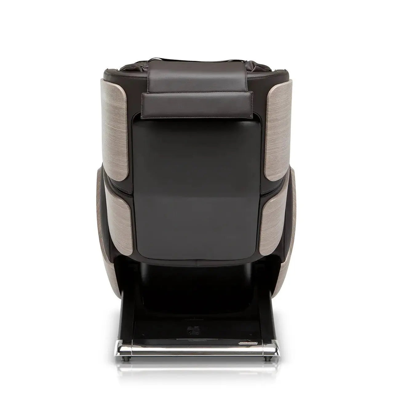 OHCO R.6 coffee grinder with sleek black exterior and stainless steel accents, shown on a modern kitchen countertop.