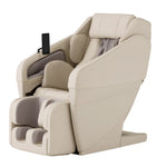 Panasonic MAN2 ivory massage chair, upright three-quarter view